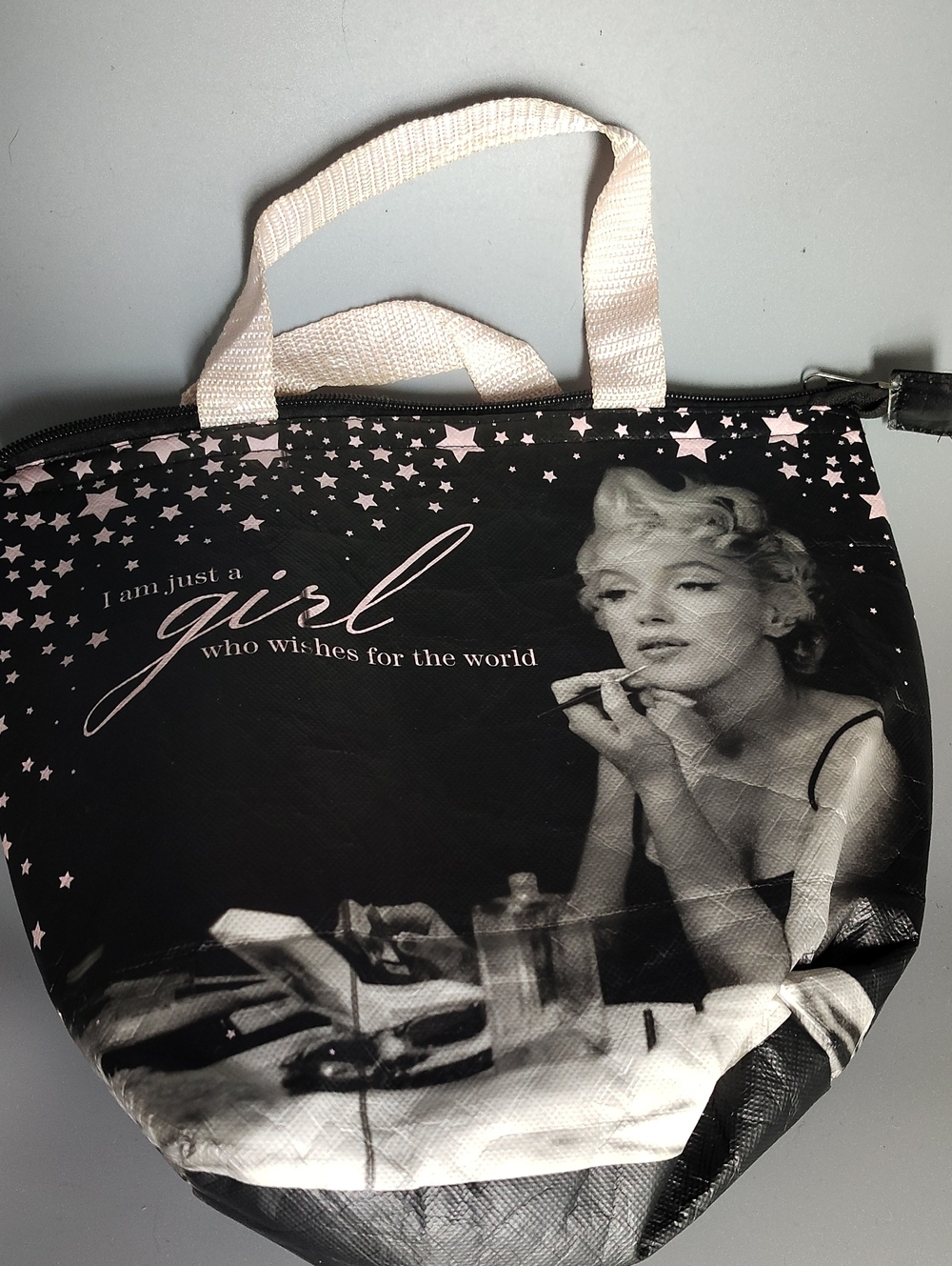 Black & Pink Marilyn Cosmetic Travel Tote - Fashion Graphic